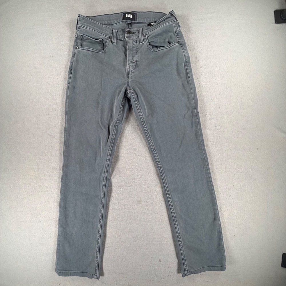 PAIGE Federal Men's Size 29 Gray Vintage River Stone Slim Straight Stretch Jeans